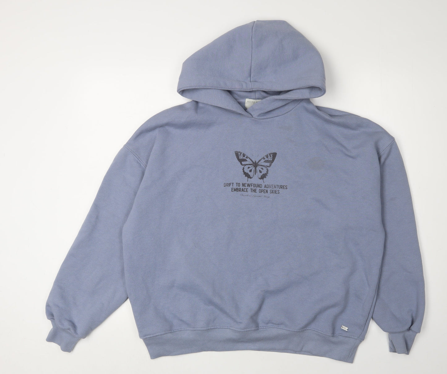 Teens UK Size 2XS Pull&Bear Blue Pullover Hoodie