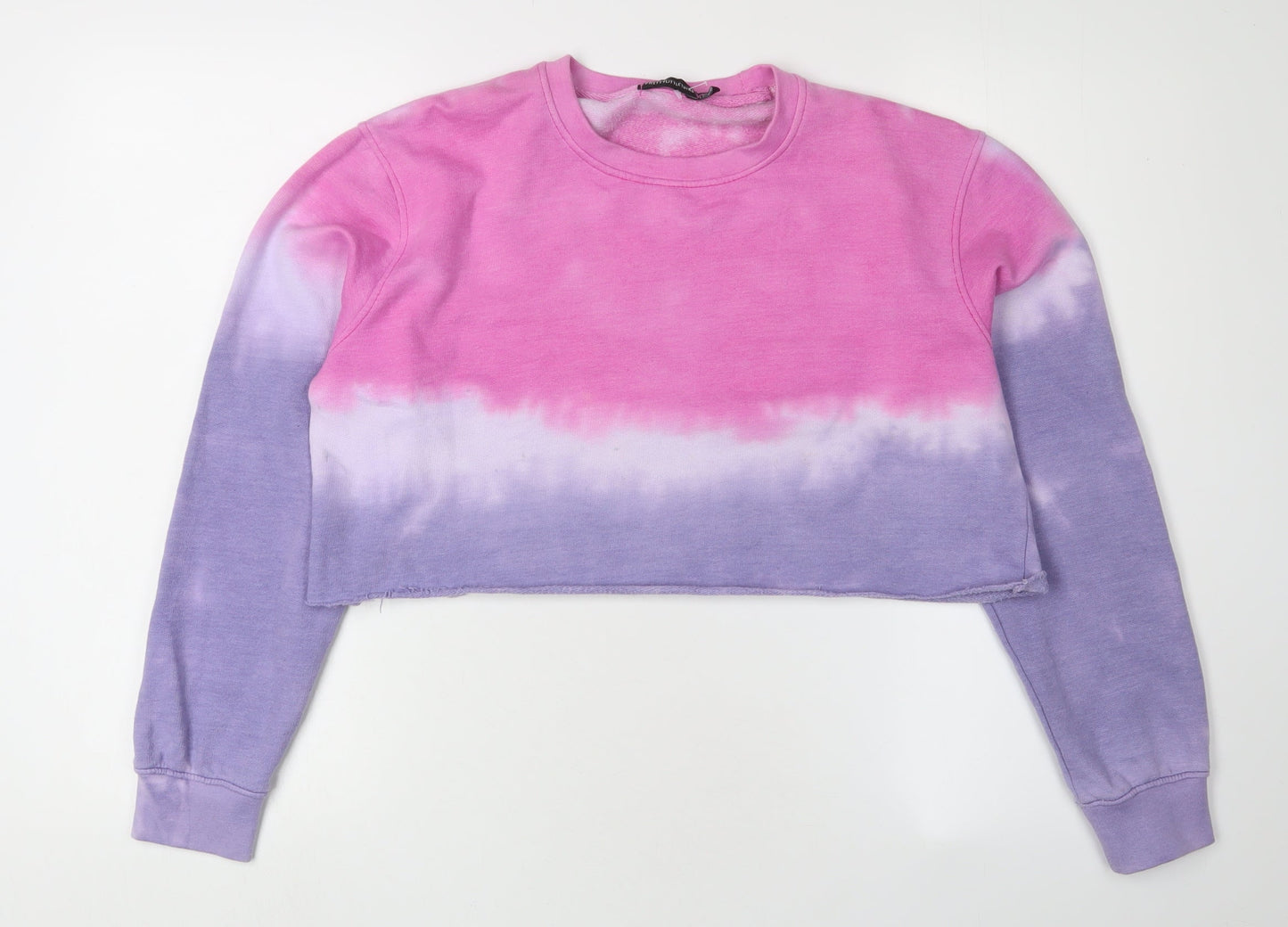 PrettyLittleThing Women's Multicoloured Tie Dye Sweatshirt Size 8