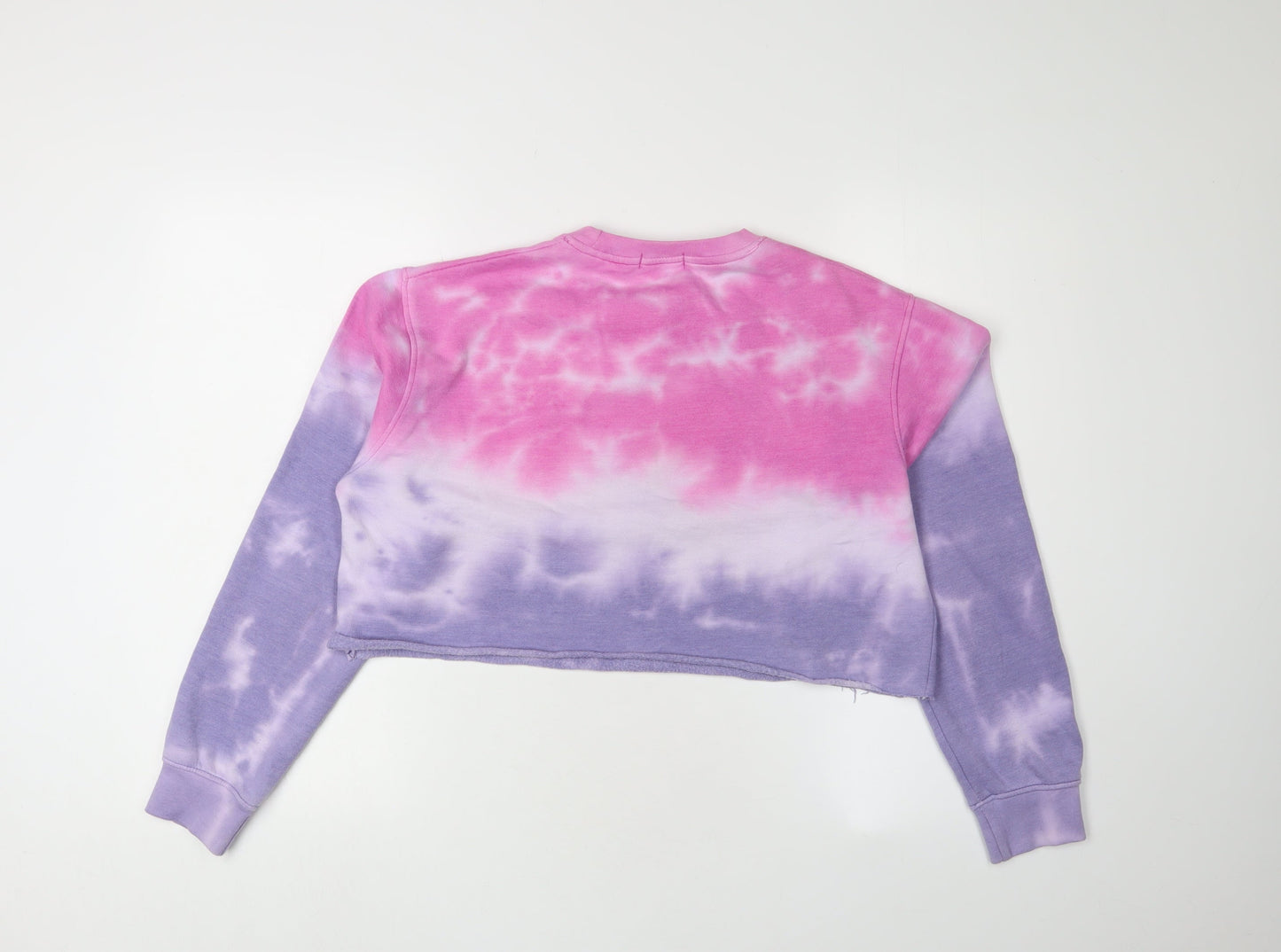 PrettyLittleThing Women's Multicoloured Tie Dye Sweatshirt Size 8