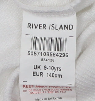 River Island Girls White Graphic Print Sweatshirt 9-10 Years