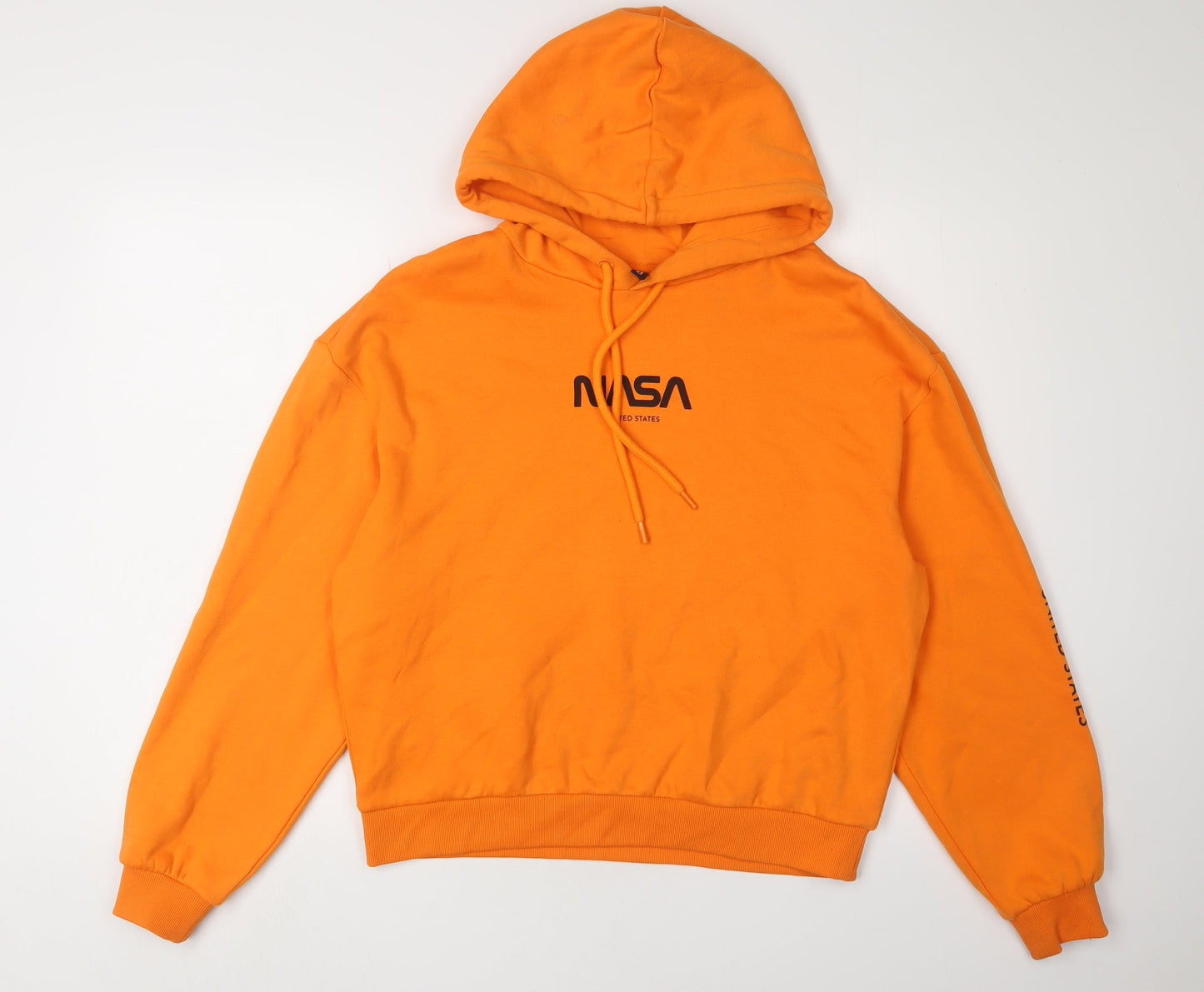 H&M Unisex Orange Pullover Hoodie, Medium