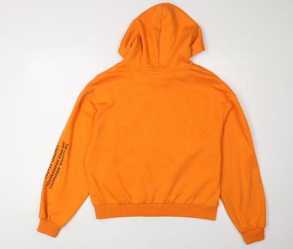 H&M Unisex Orange Pullover Hoodie, Medium
