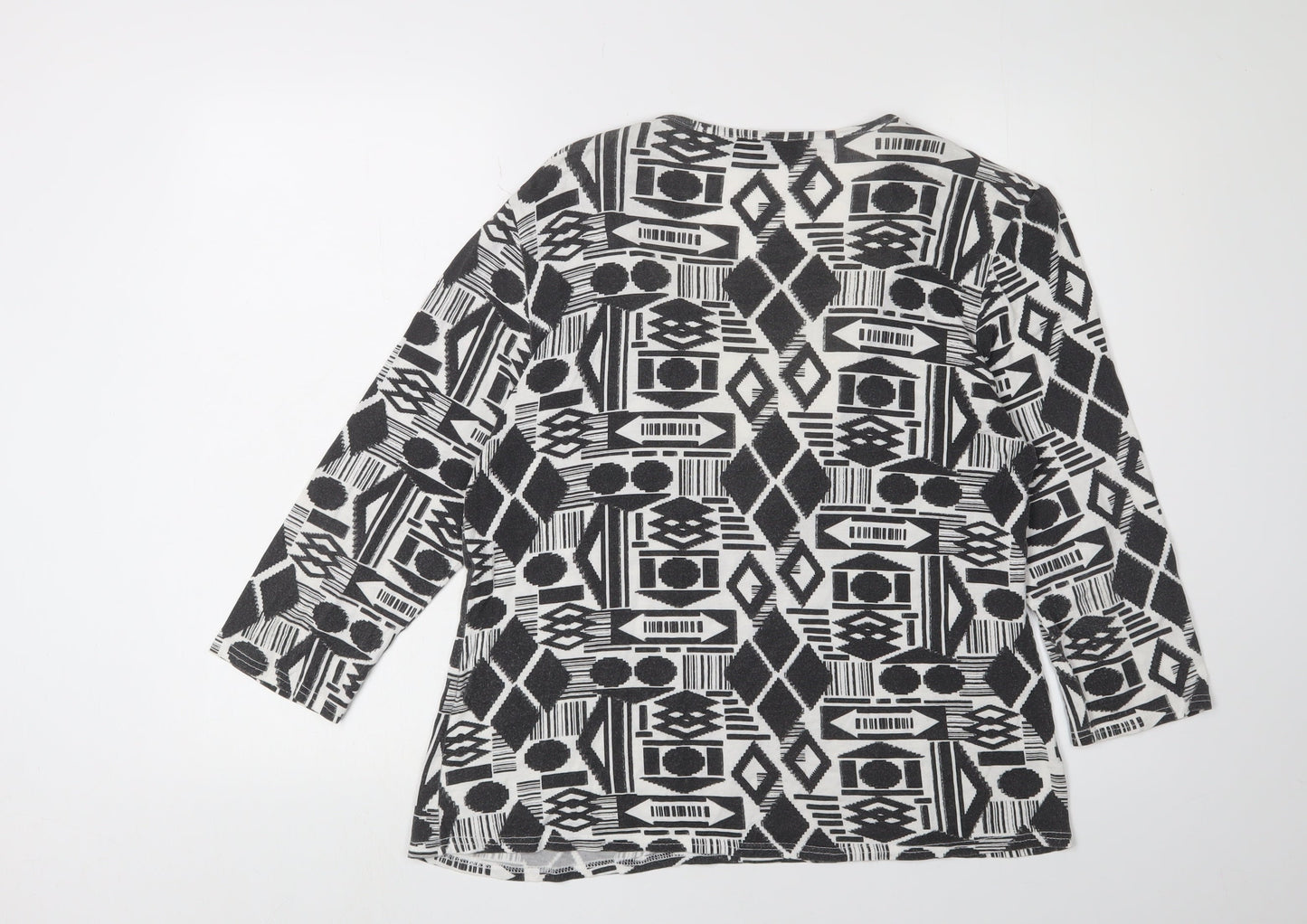 Womens UK Size 16 BASSINI Black Tunic Blouse