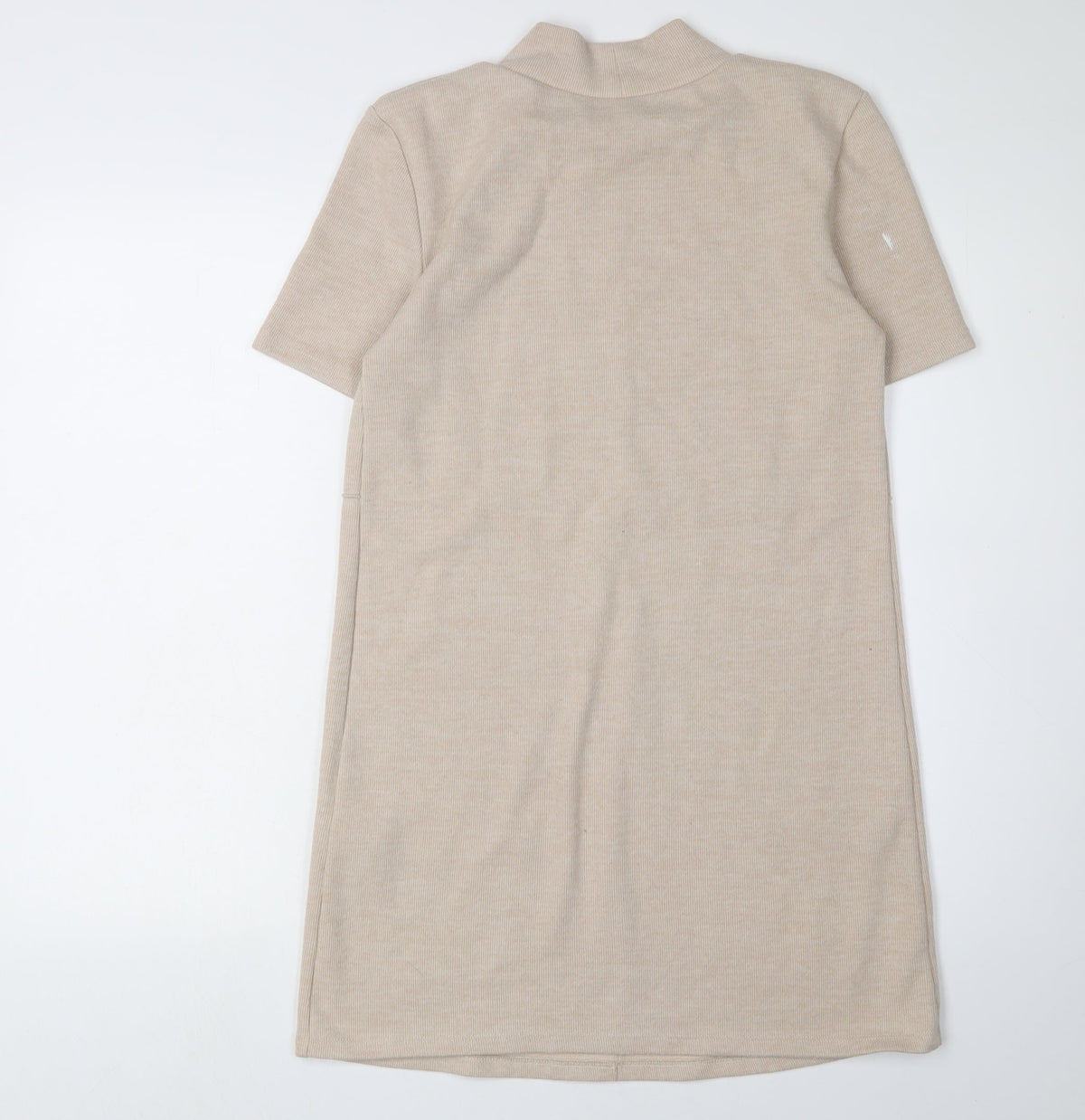 Zara Women's Beige Shift Dress Size 8