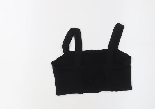 Womens UK Size 6 New Look Black Cropped Top