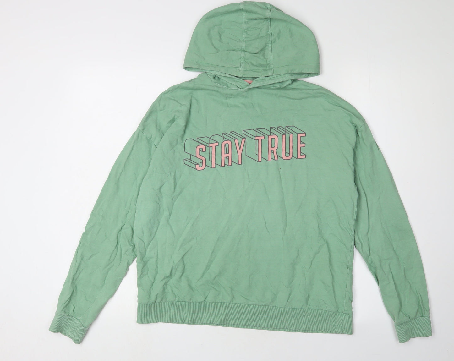 Marks and Spencer Girls Green Pullover Hoodie 14-15 Years