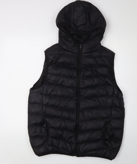 Mens UK Size XL Brave Soul Black Puffer Jacket
