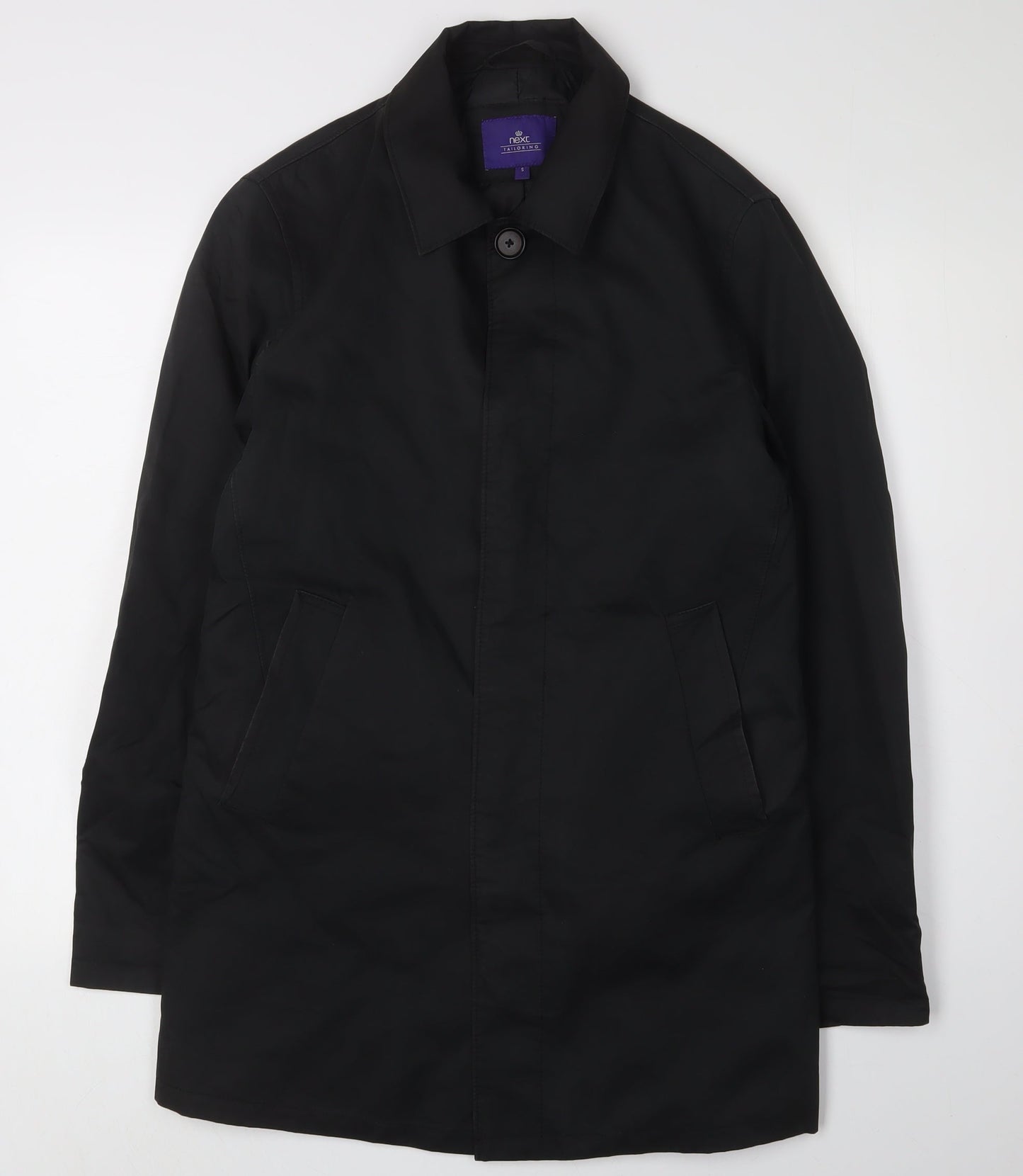 Womens UK Size S NEXT Black Overcoat
