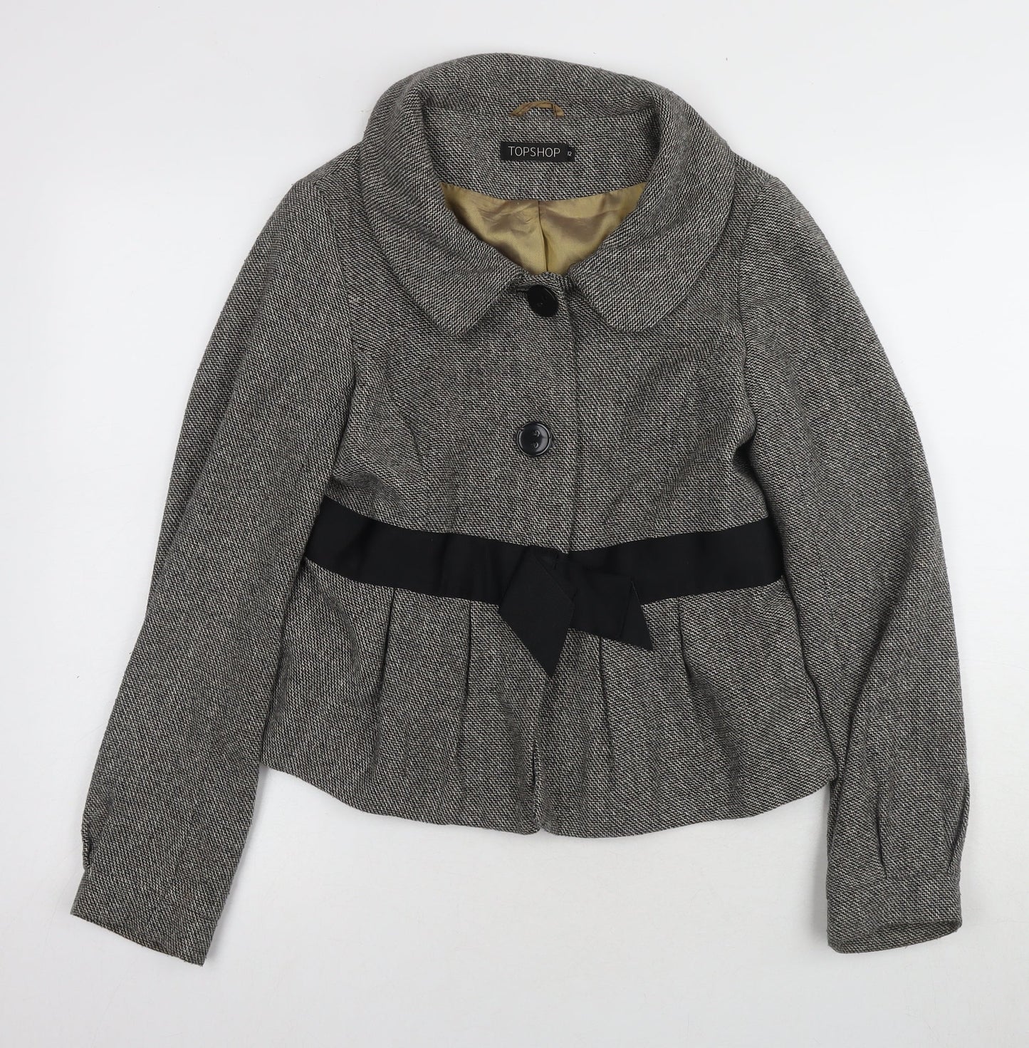 Womens UK Size 12 Topshop Grey Basic Jacket