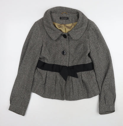 Womens UK Size 12 Topshop Grey Basic Jacket
