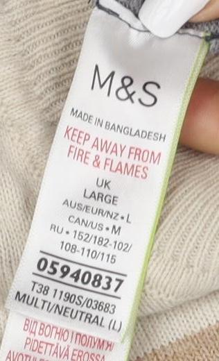 Womens UK Size L Marks and Spencer Multicoloured Pullover Jumper