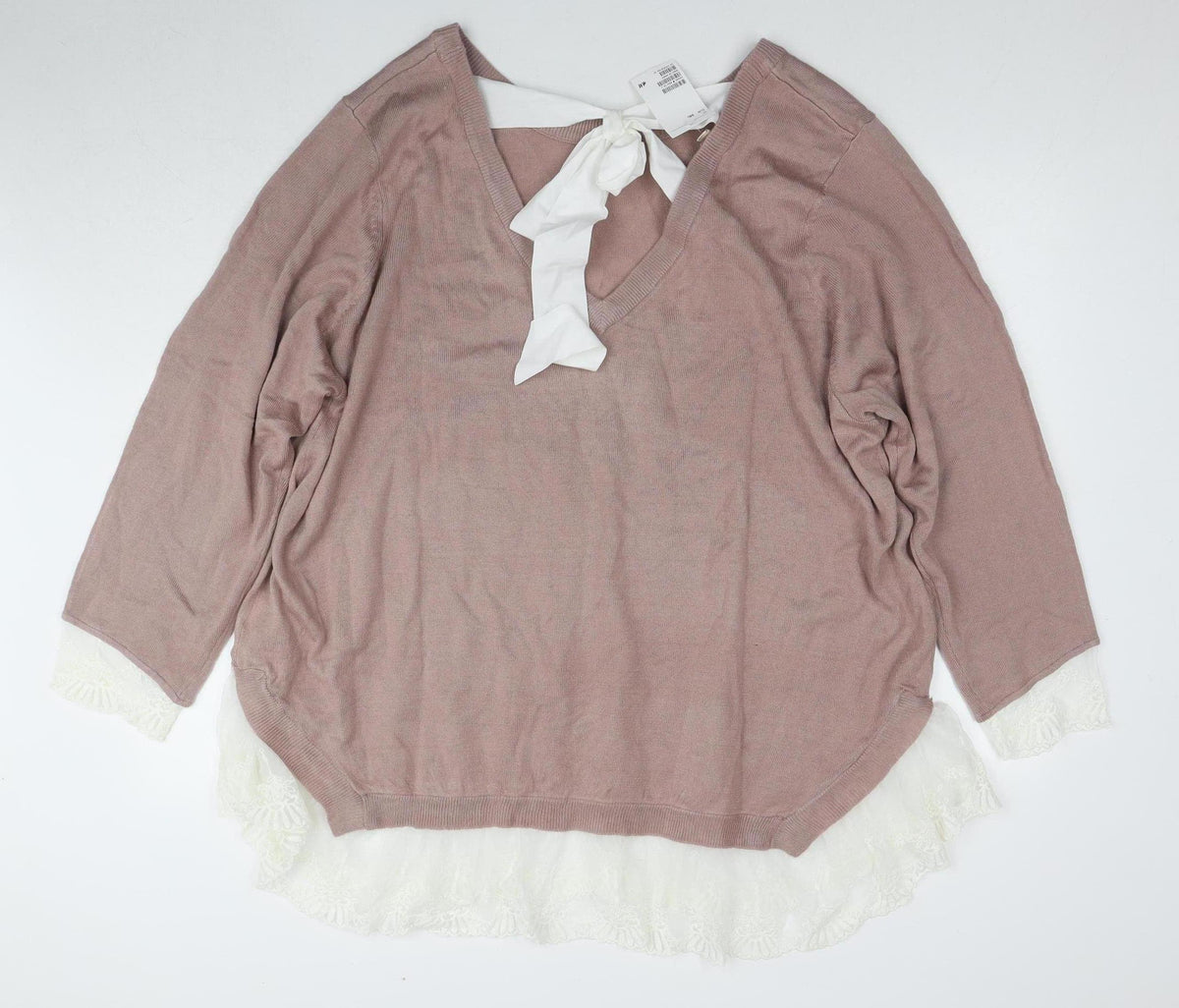 Womens UK Size 3XL H&M Pink Pullover Jumper