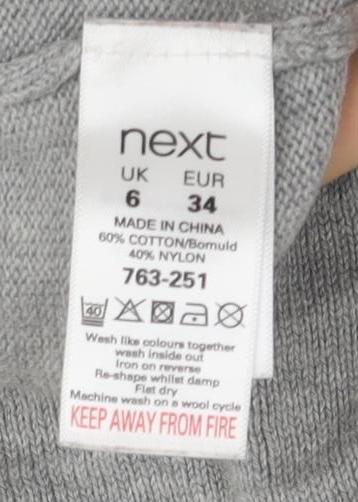 Womens UK Size 6 NEXT Grey Pullover Jumper