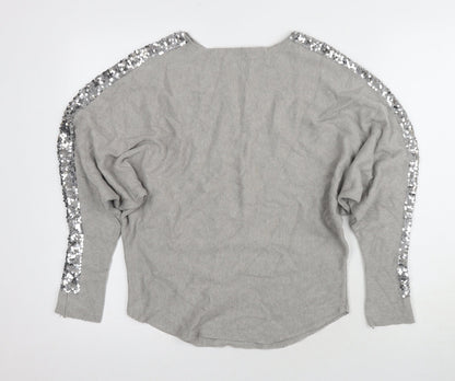 Womens UK Size UK 6 Quiz Grey Pullover Jumper