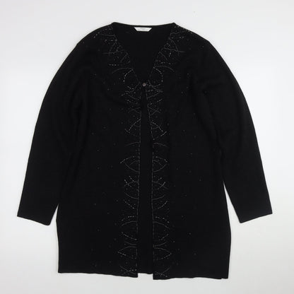Womens UK Size 10 Marks and Spencer Black Cardigan Jumper