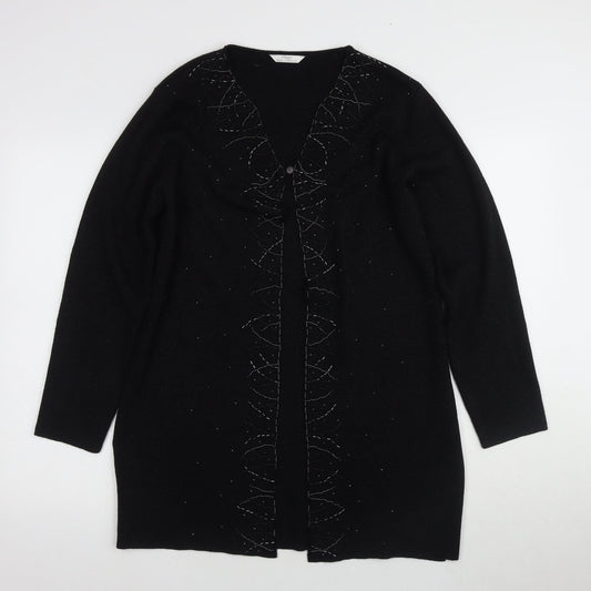 Womens UK Size 10 Marks and Spencer Black Cardigan Jumper