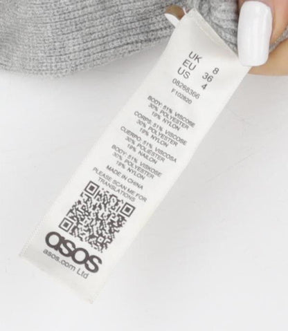 Womens UK Size 8 ASOS Grey Pullover Jumper