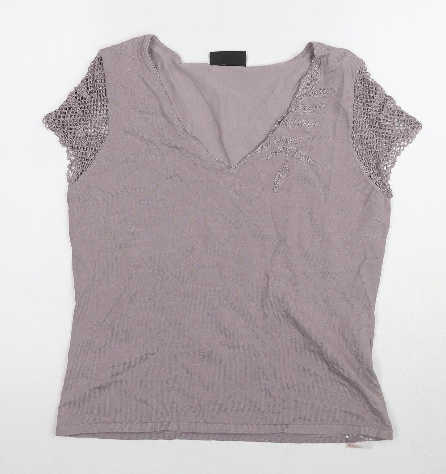 Womens UK Size 16 Principles Grey Basic Blouse