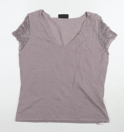 Womens UK Size 16 Principles Grey Basic Blouse