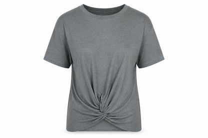 Womens UK Size 10 Warehouse Grey Basic T-Shirt
