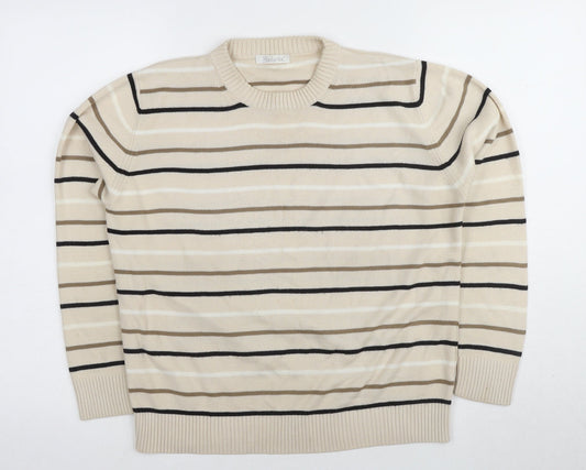 Womens UK Size 10-12 Berketex Beige Pullover Jumper