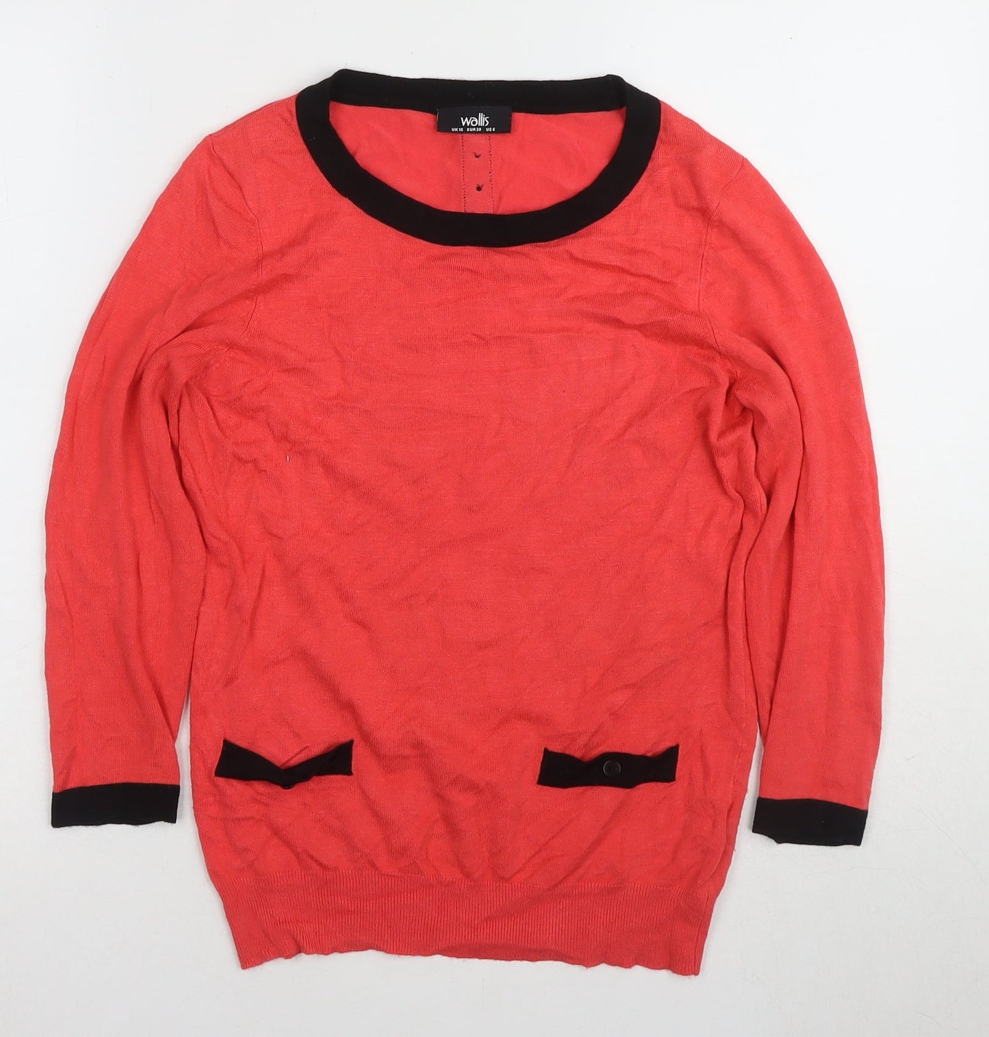 Womens UK Size 10 Wallis Red Pullover Jumper