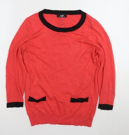 Womens UK Size 10 Wallis Red Pullover Jumper