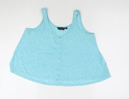 Womens UK Size S New Look Blue Basic Tank
