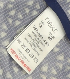Womens UK Size 12 NEXT Blue Basic Jacket