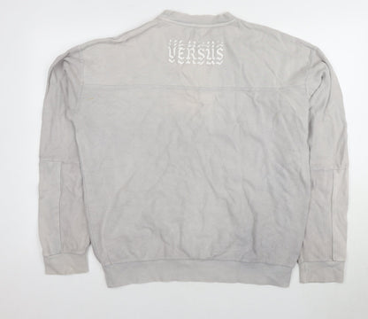 Topman Men's Grey Crew Neck Sweatshirt XS