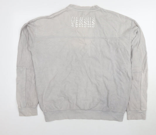Topman Men's Grey Crew Neck Sweatshirt XS