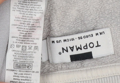 Topman Men's Grey Crew Neck Sweatshirt XS