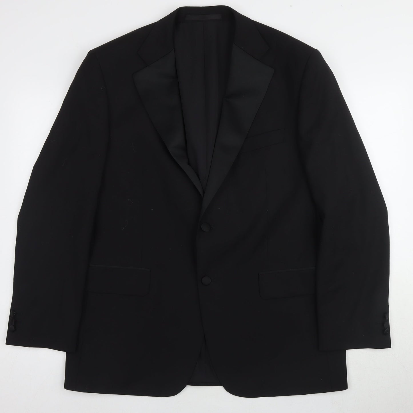 Mens UK Size 42 Marks and Spencer Regular Black Suit Tuxedo