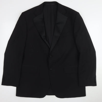 Mens UK Size 42 Marks and Spencer Regular Black Suit Tuxedo