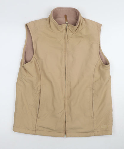 Bonmarché Beige Women's Waistcoat S Full Zip