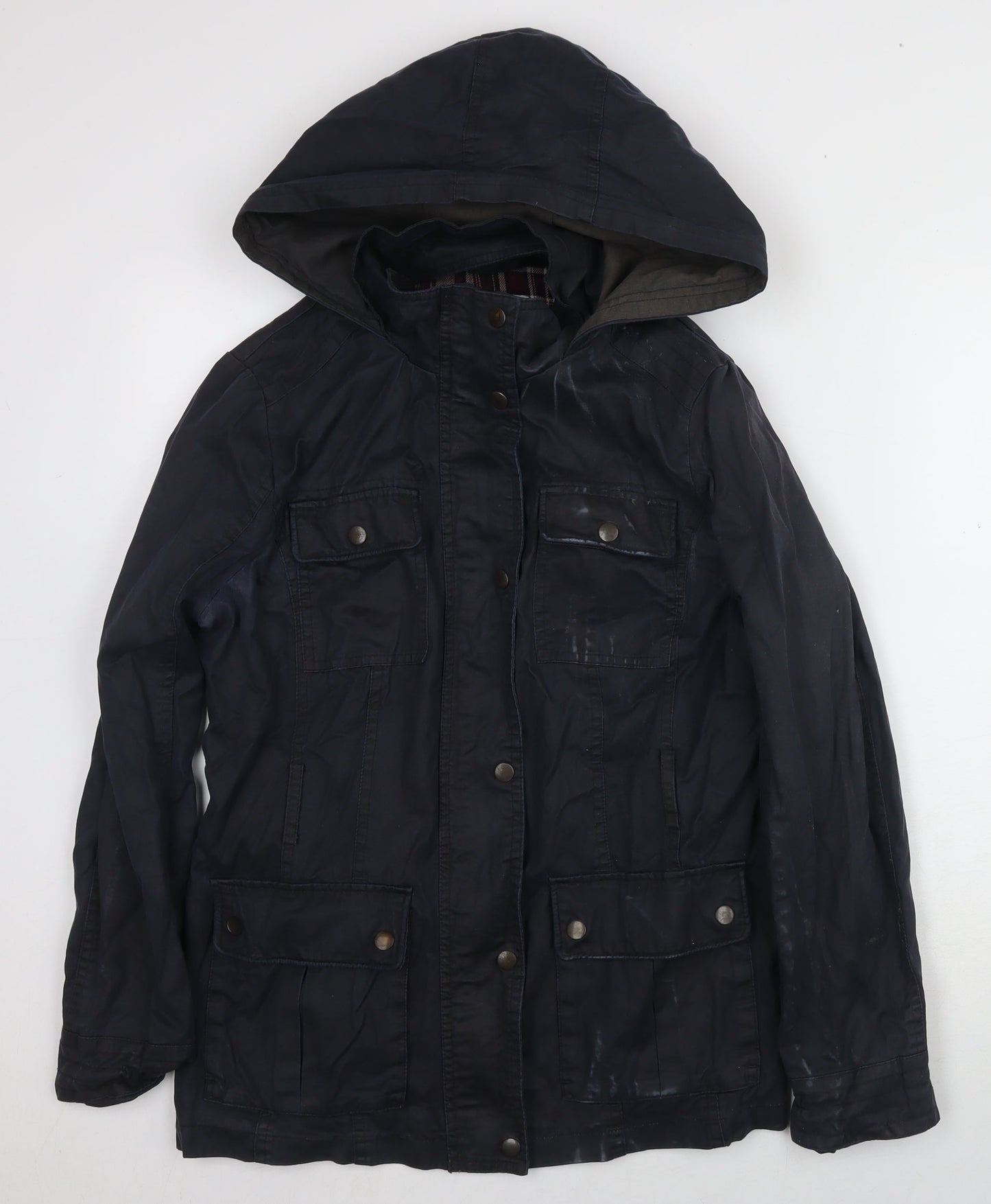 Womens UK Size 12 Marks and Spencer Black Parka Coat