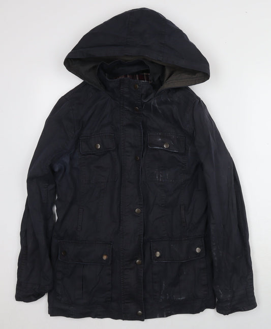 Womens UK Size 12 Marks and Spencer Black Parka Coat