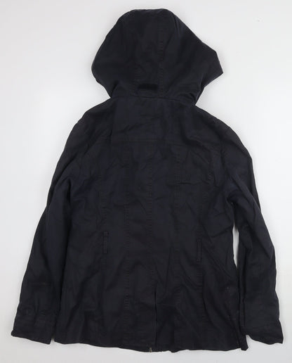 Womens UK Size 12 Marks and Spencer Black Parka Coat