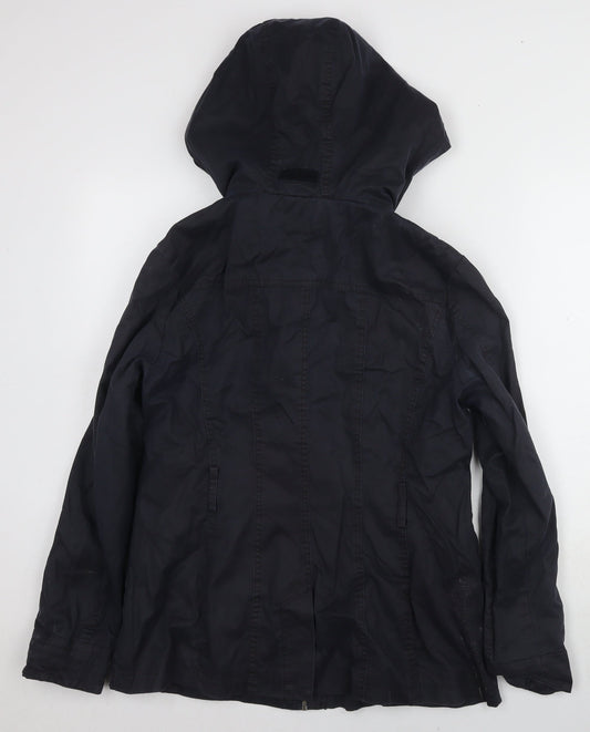 Womens UK Size 12 Marks and Spencer Black Parka Coat
