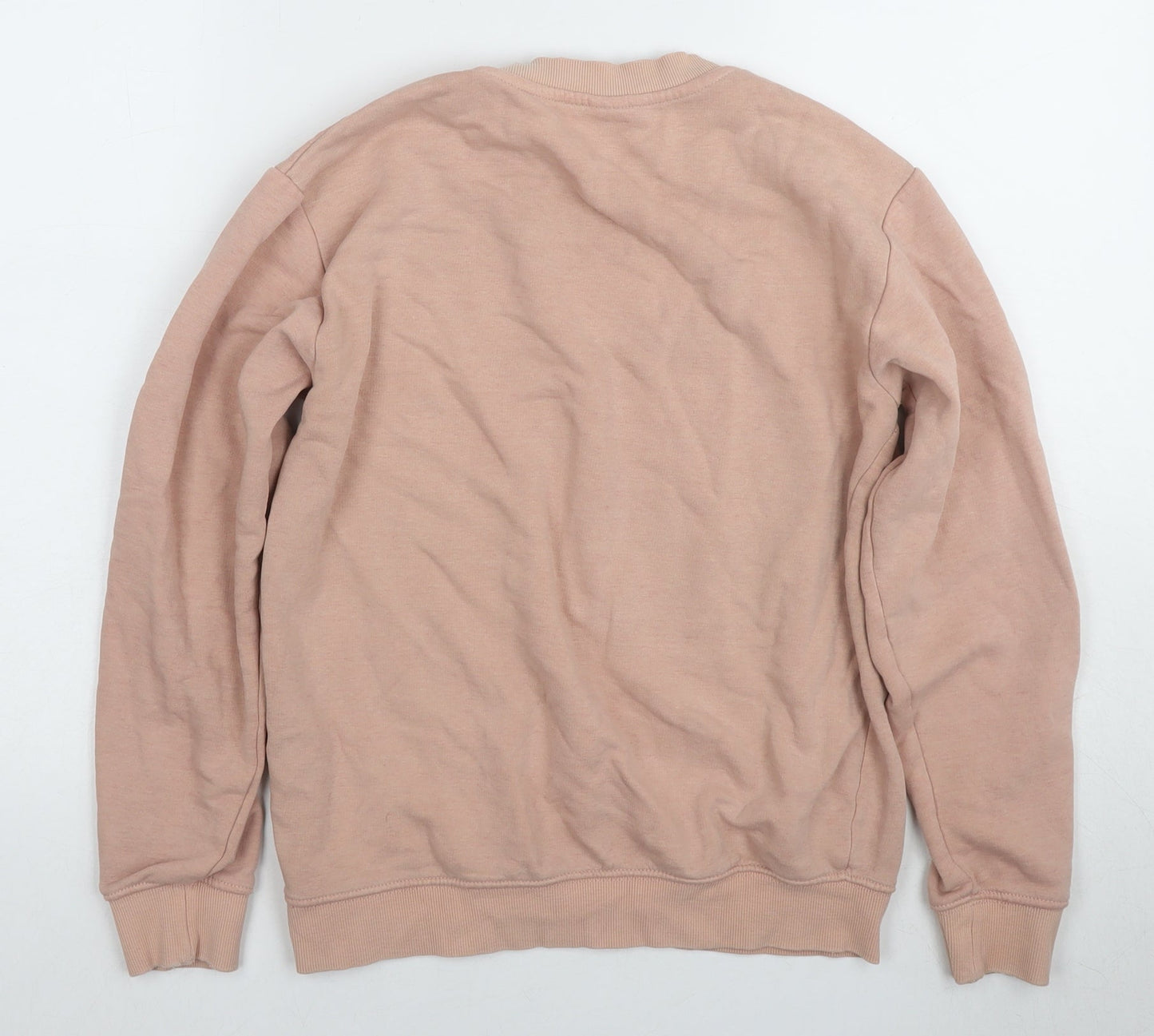 H&M Women's Beige Pullover Sweatshirt XS, Casual, Cotton Blend