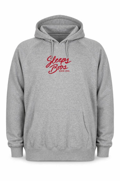 Sleeps Bros Men’s 7XL Grey Pullover Hoodie, Relaxed Fit