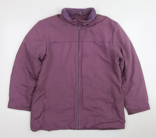 Roman Originals Women's Purple Puffer Coat S/M