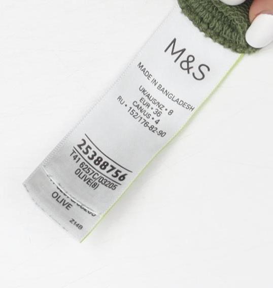 Marks and Spencer Green Unisex Hoodie, Size 8