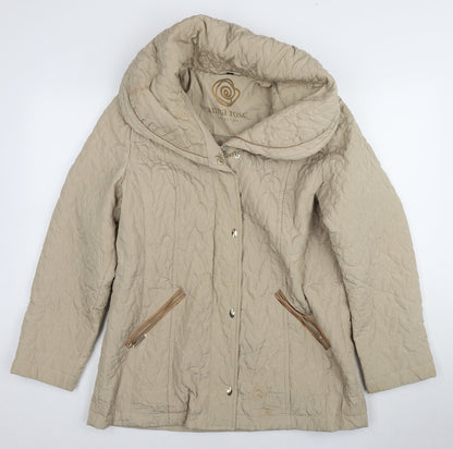 Womens UK Size M Anna Rose Gold Quilted Coat