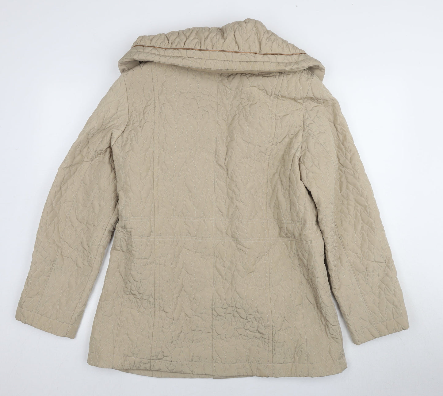 Womens UK Size M Anna Rose Gold Quilted Coat