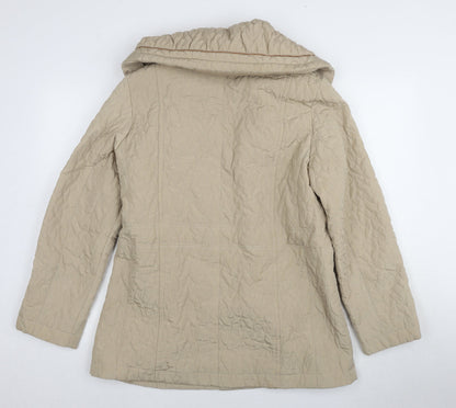 Womens UK Size M Anna Rose Gold Quilted Coat