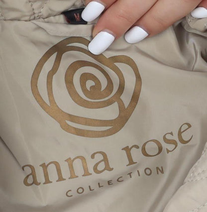 Womens UK Size M Anna Rose Gold Quilted Coat