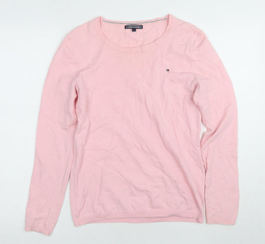 Womens UK Size S Tommy Hilfiger Pink Pullover Jumper