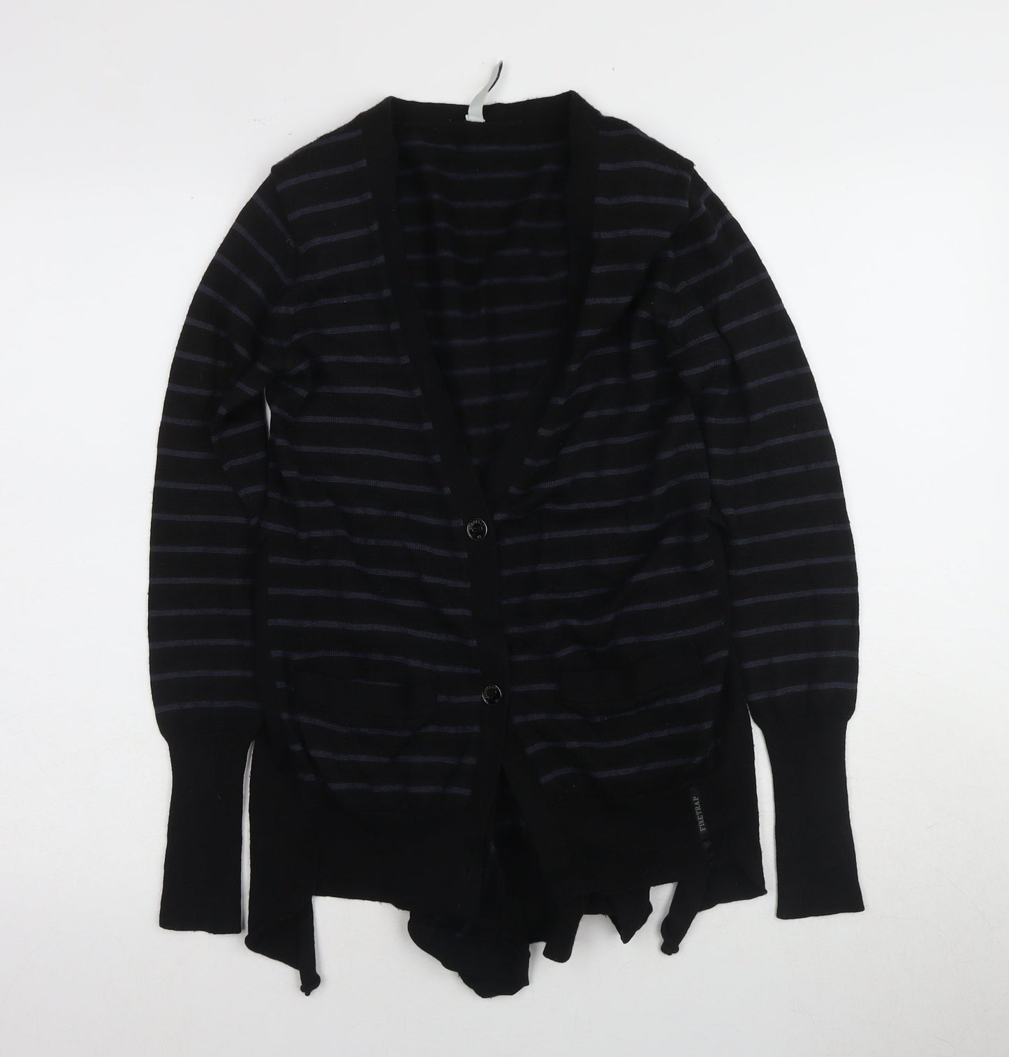 Womens UK Size XS Firetrap Black Cardigan Jumper