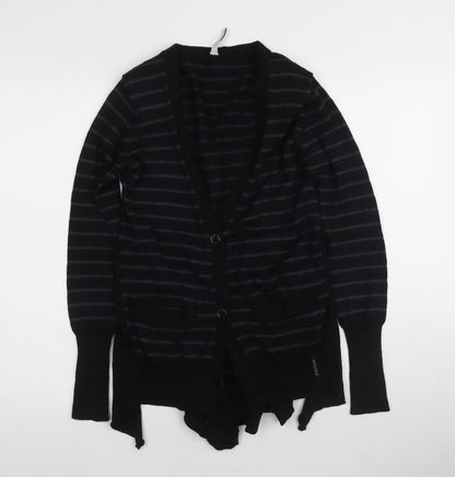 Womens UK Size XS Firetrap Black Cardigan Jumper